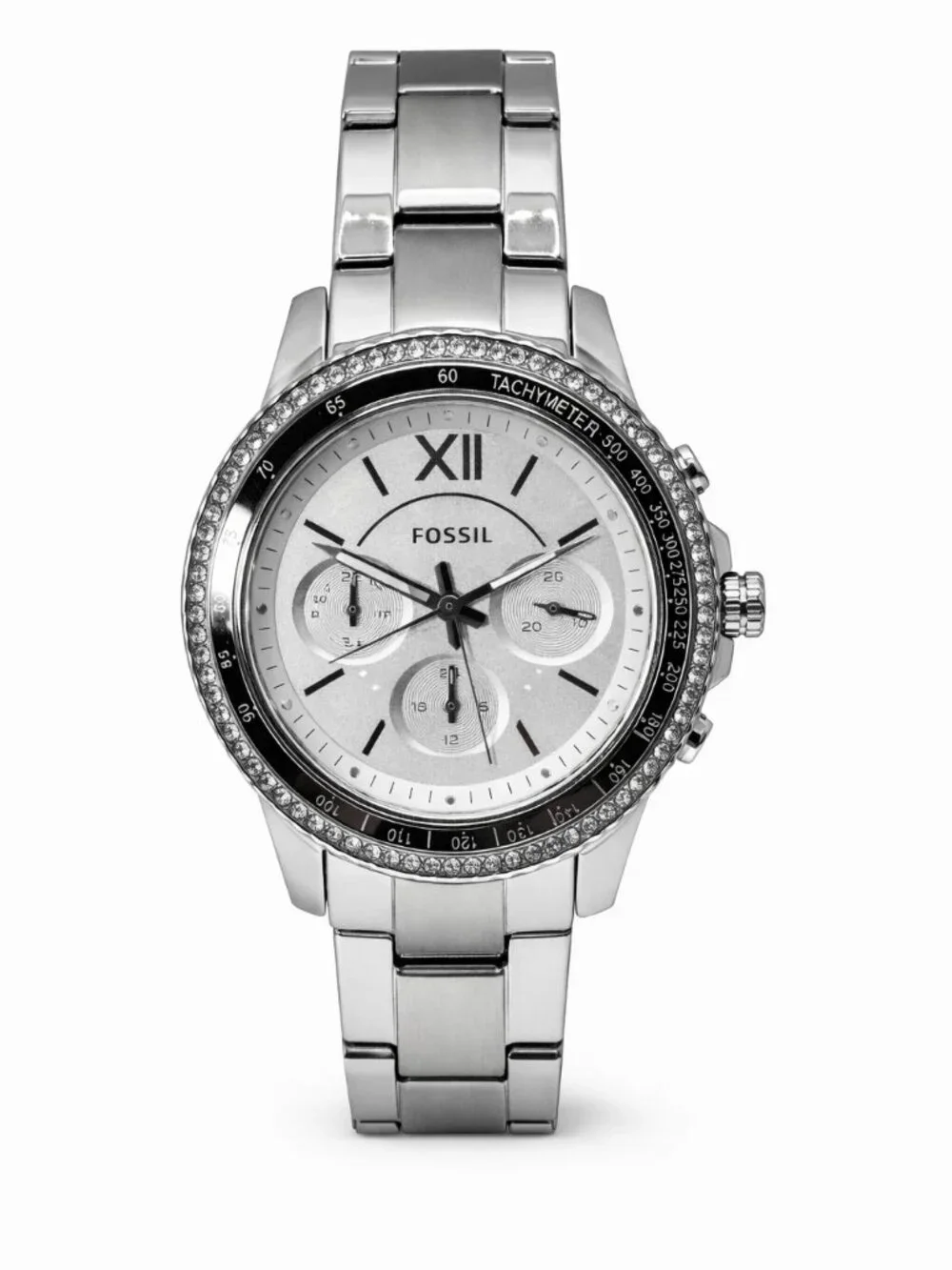 Fossil Stella Sport ES5108 Women's Silver Multifunction Watch 37mm